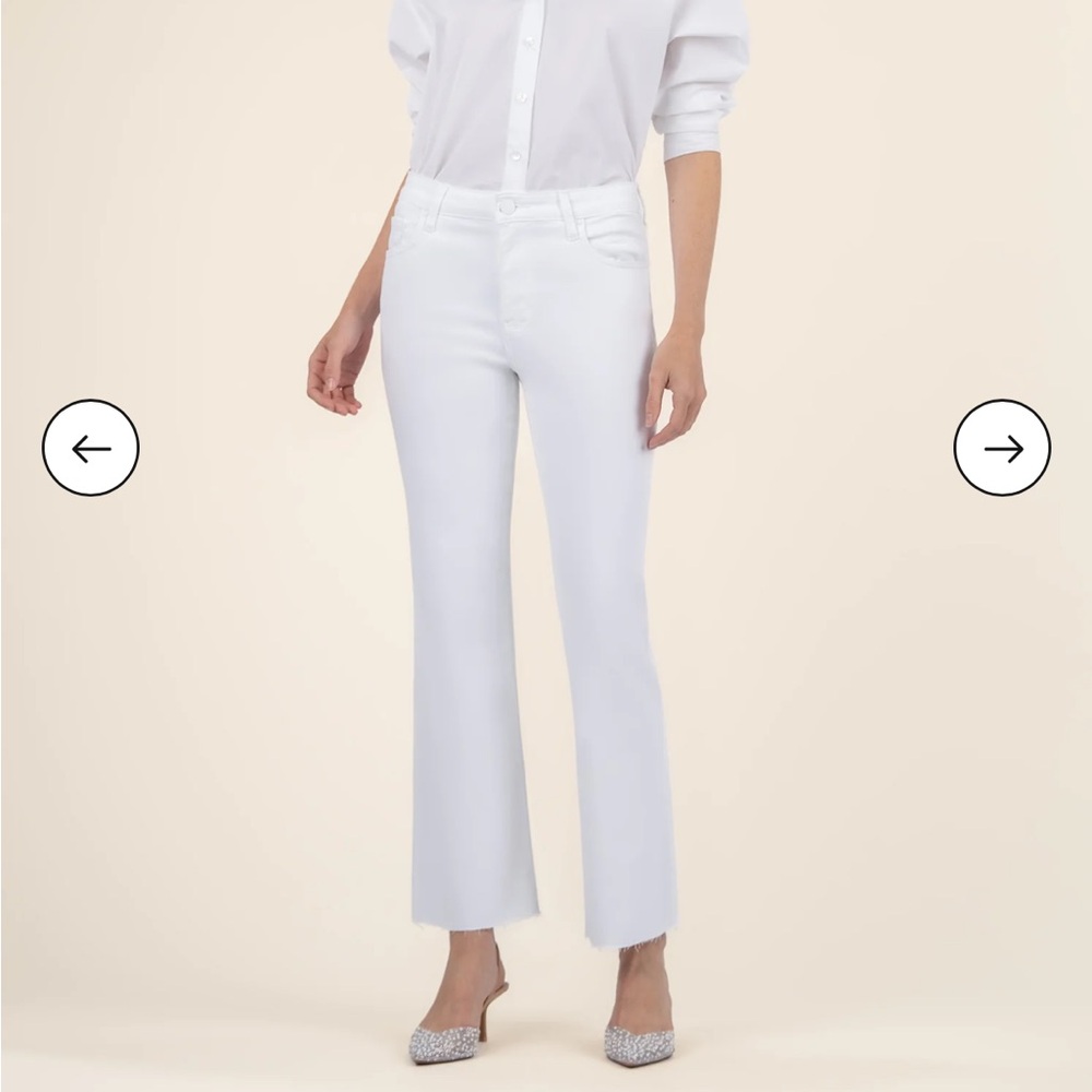 Kelsey High Rise Ankle Flare white 12 NWT